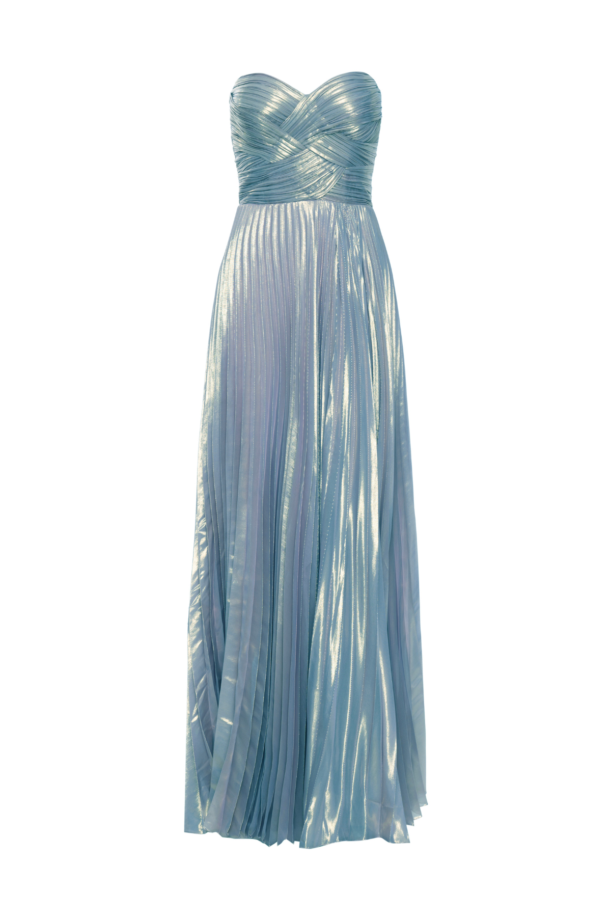 Vestido Longo Drapeado Entrelaçado