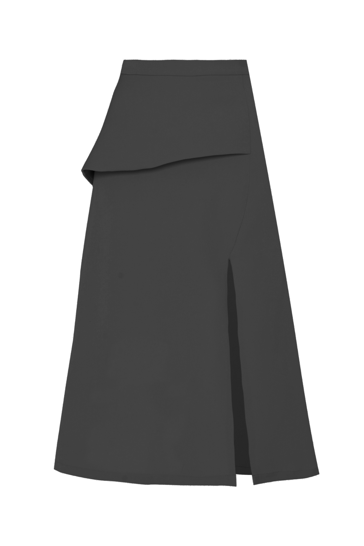 Saia Midi Peplum Na Cintura