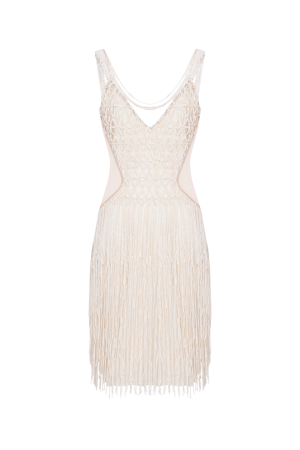 Vestido Curto Bordado Franjas