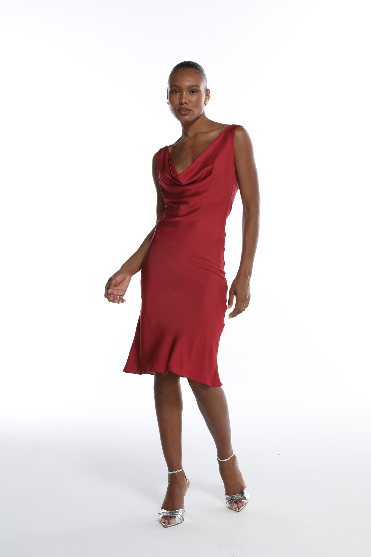 Vestido Midi Cetim Lanvin
