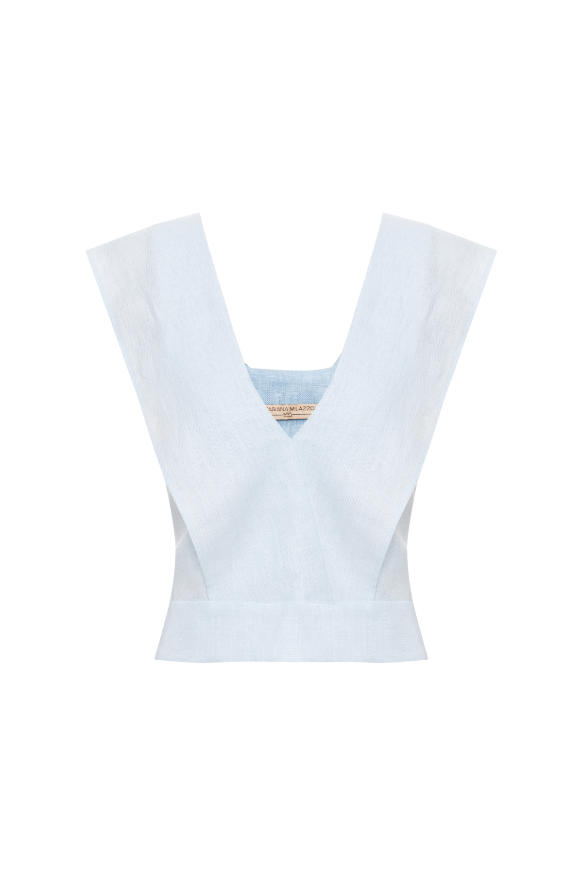 Blusa Linho Transpassada Decote Em V