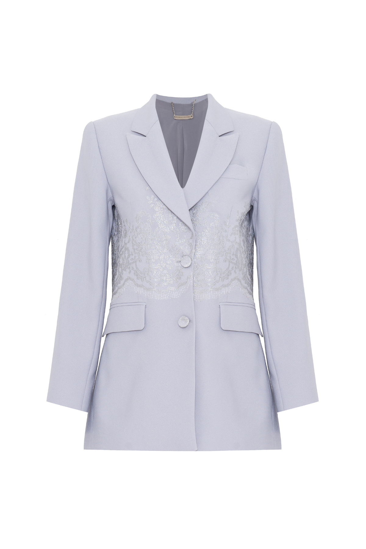 Blazer em Crepe com Renda