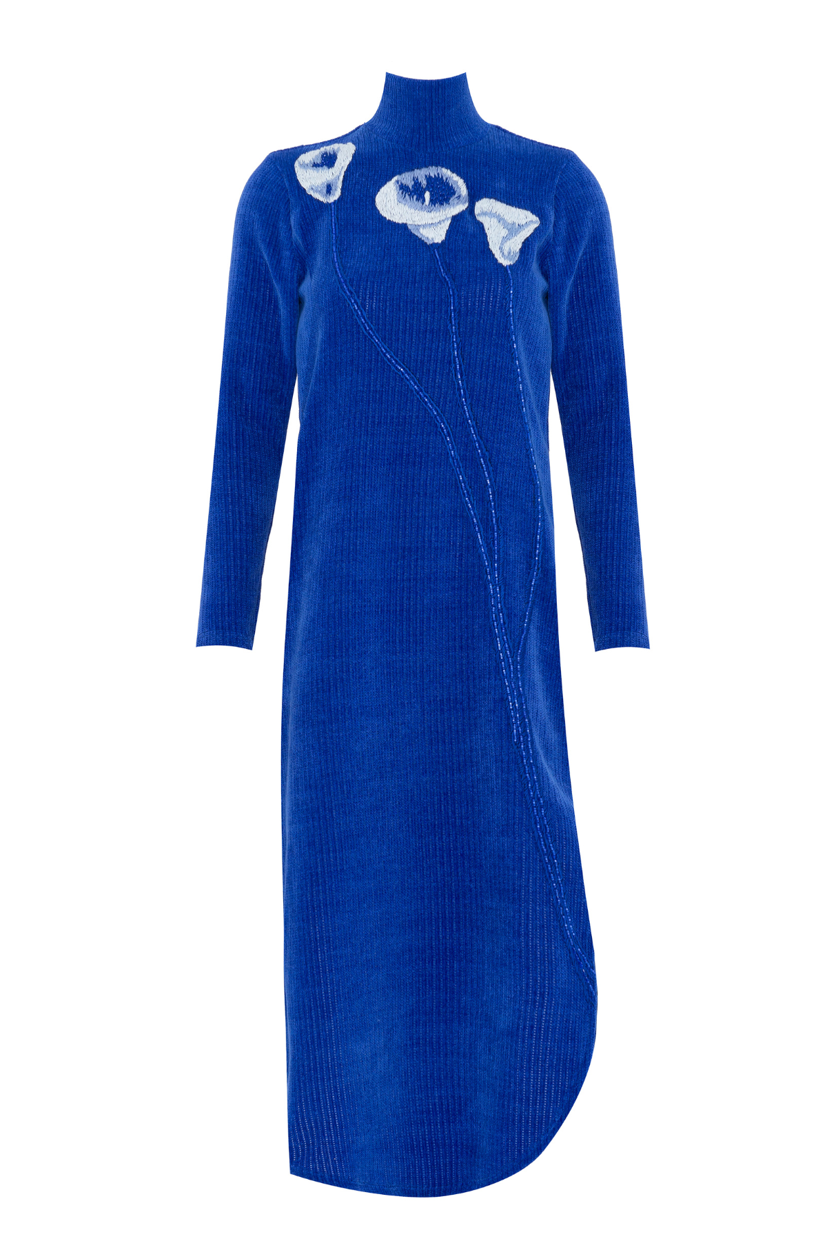 Vestido Midi Chenille Bordado