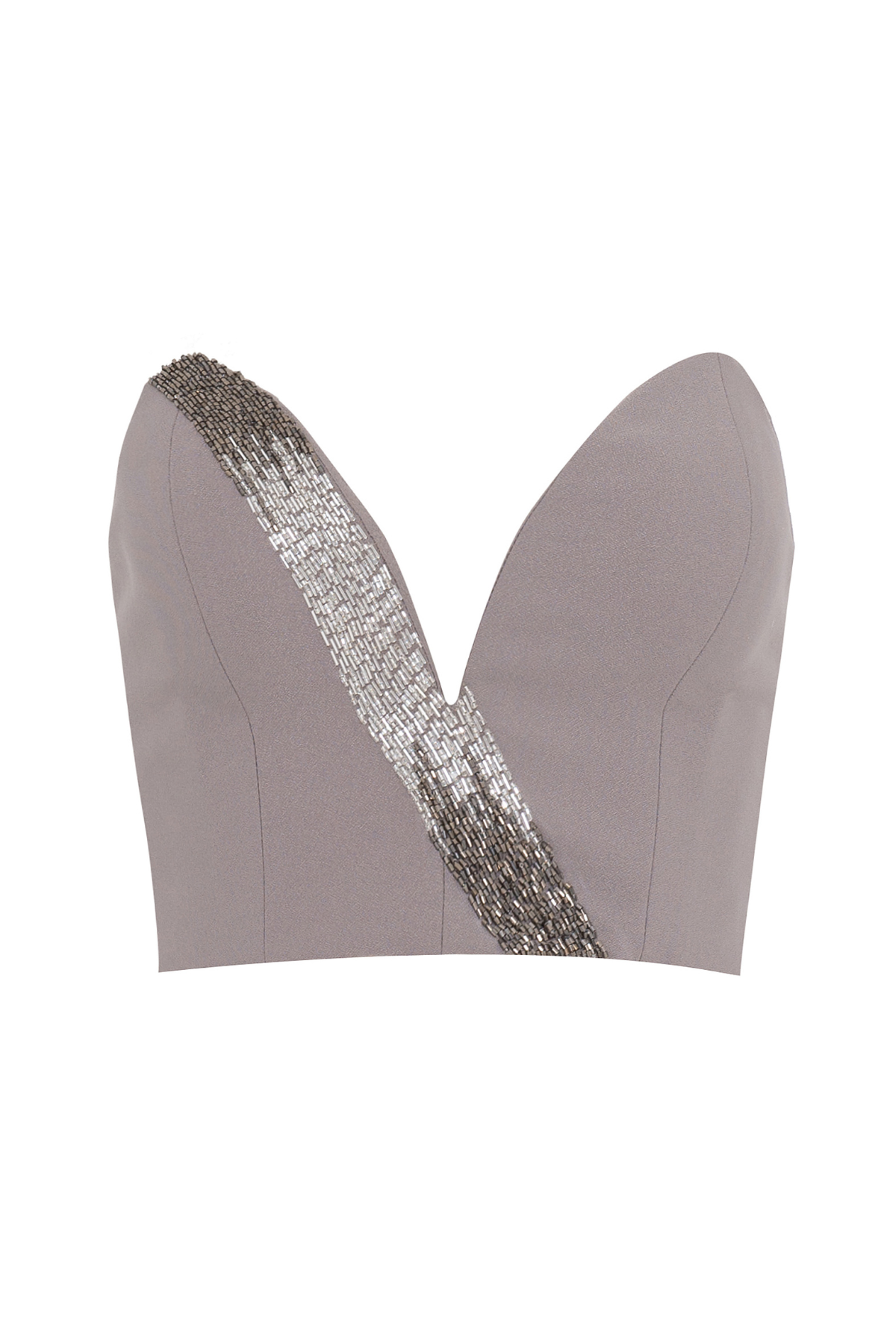 Corselet Crepe Bordado Decote em V