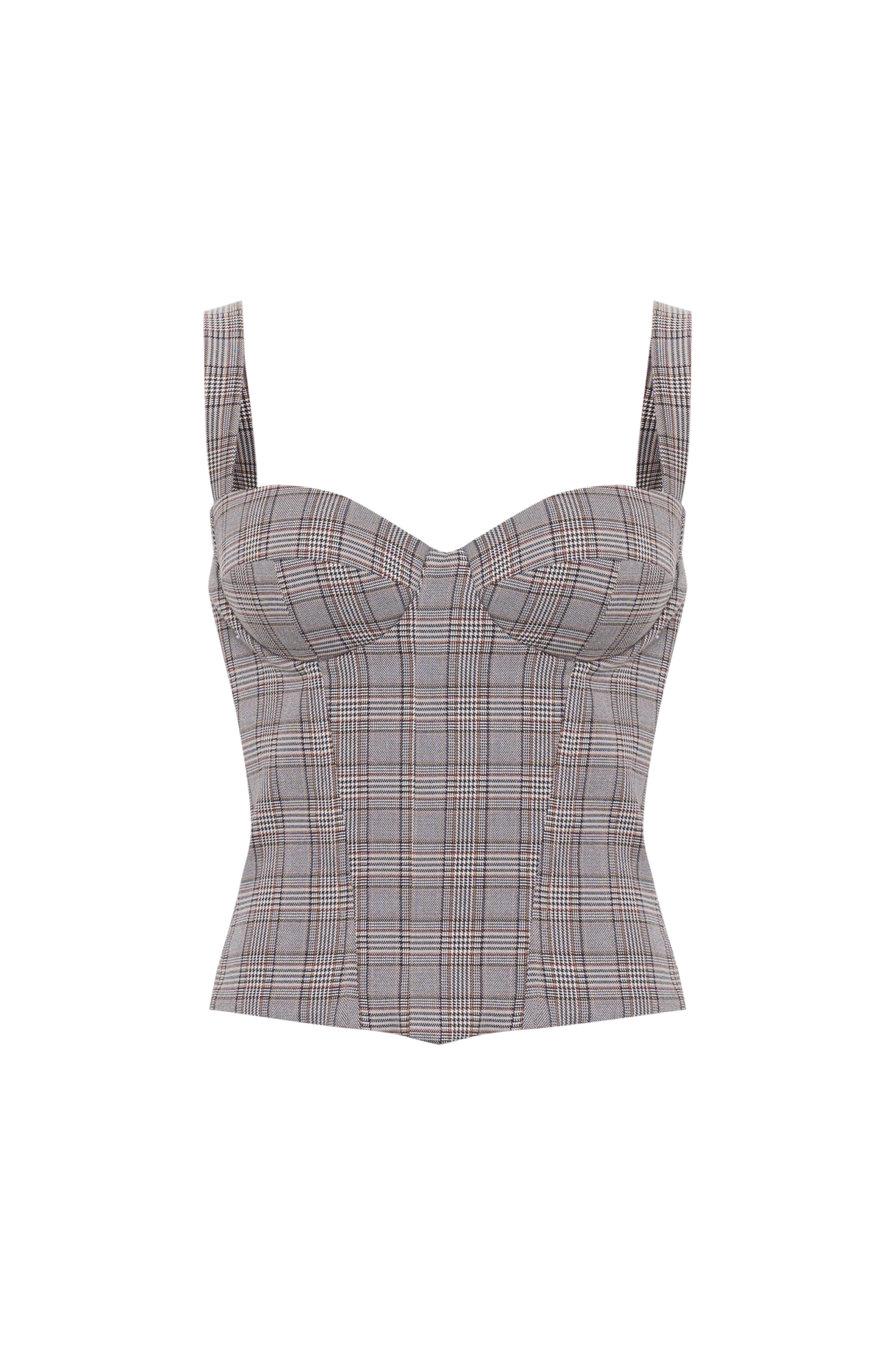 Corset Xadrez Com Alças