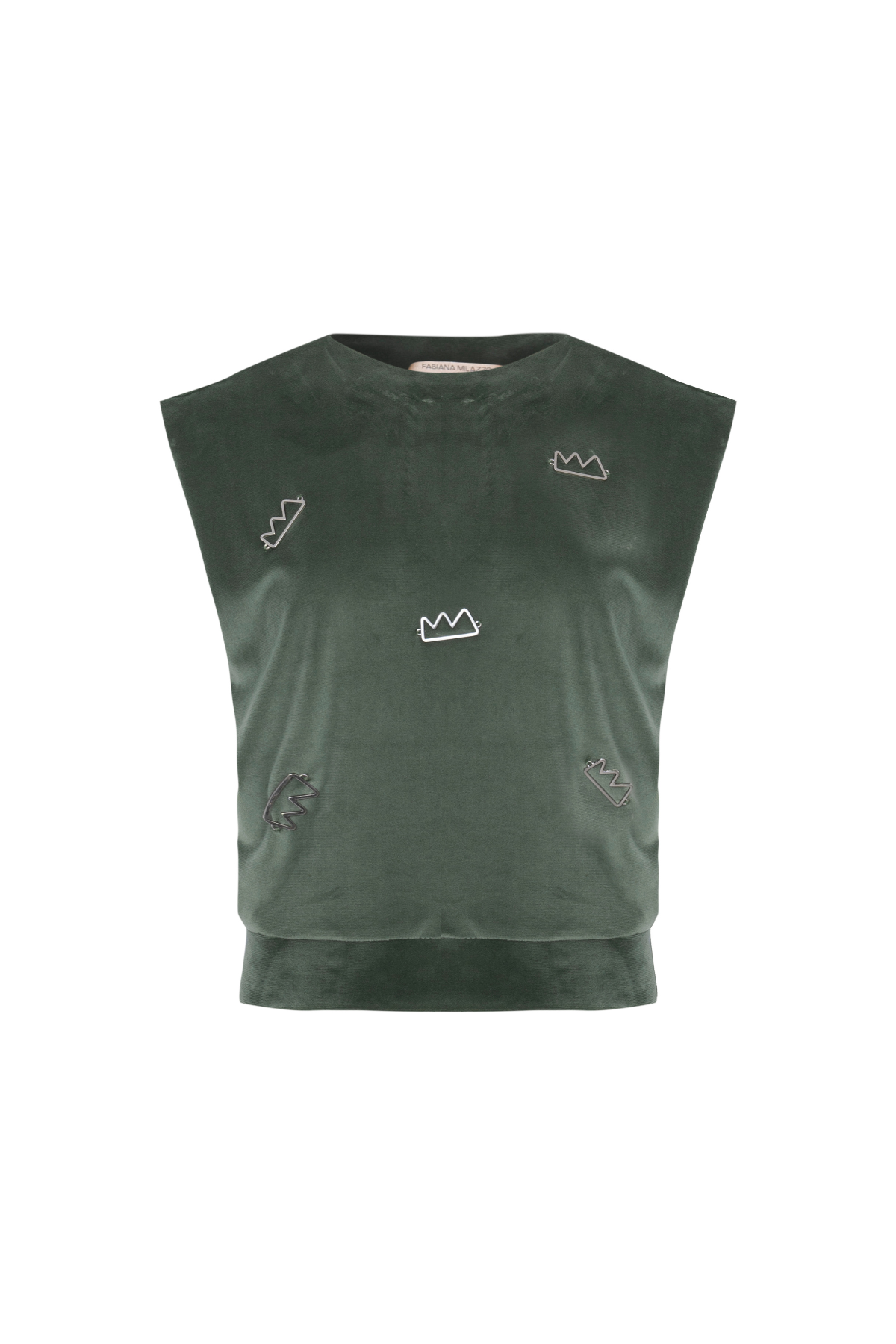 Blusa Muscle Tee Veludo Bordado