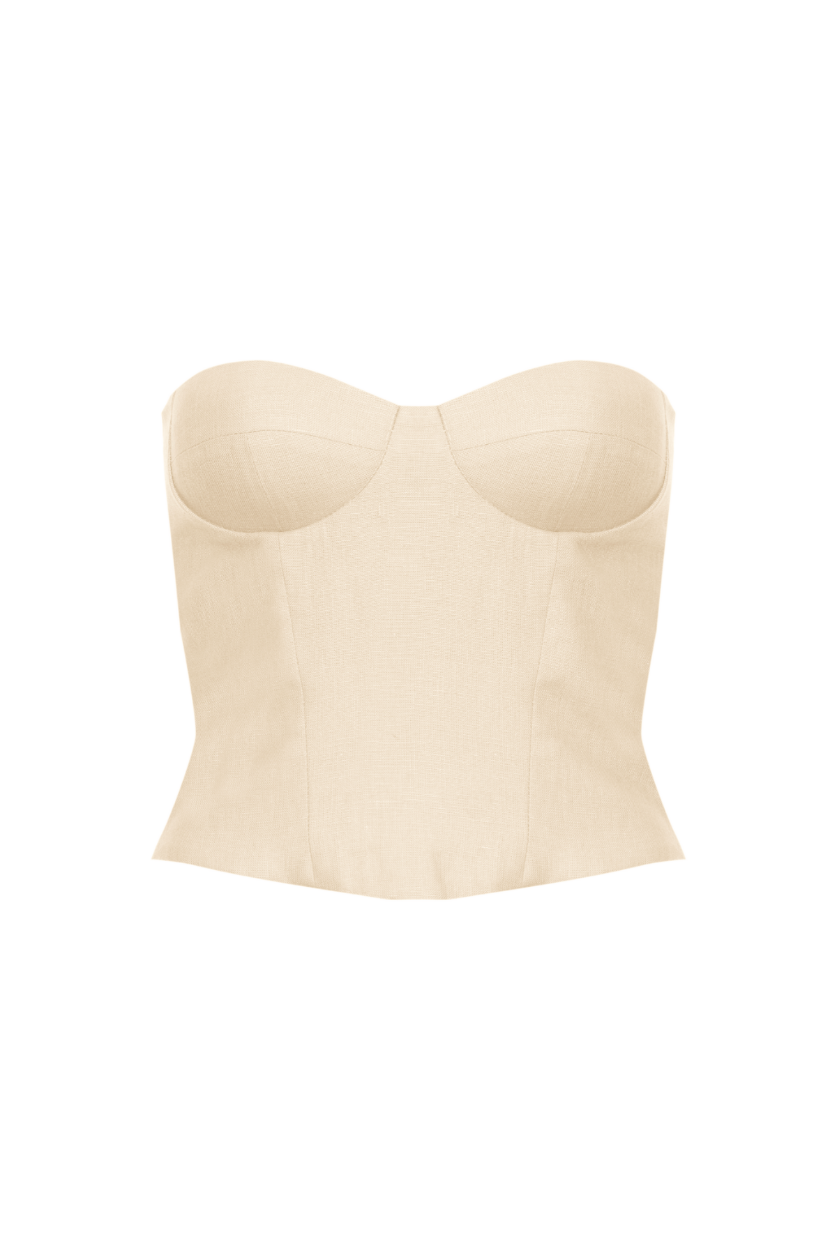 Corset Linho Decote Coração