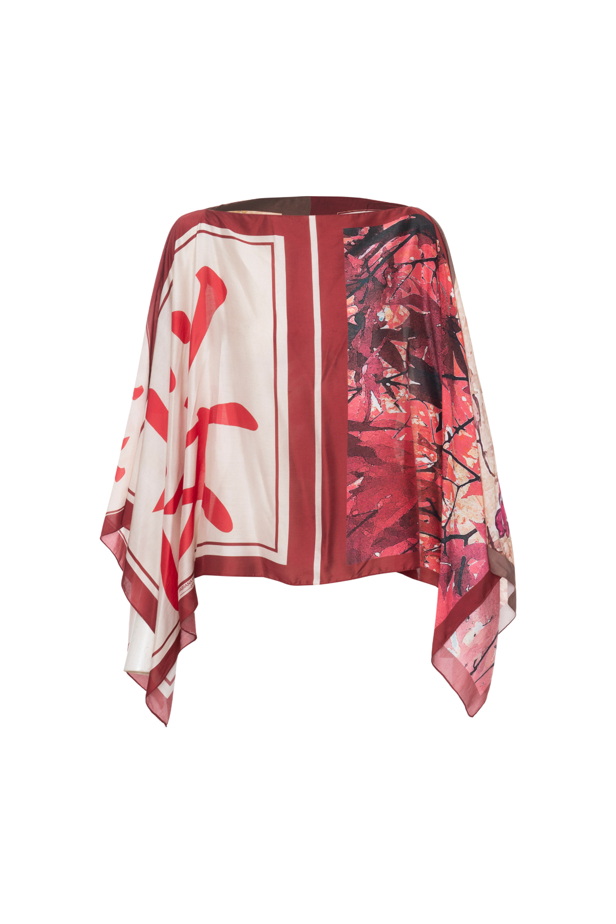 Blusa Estilo Lenço Seda Com Viscose