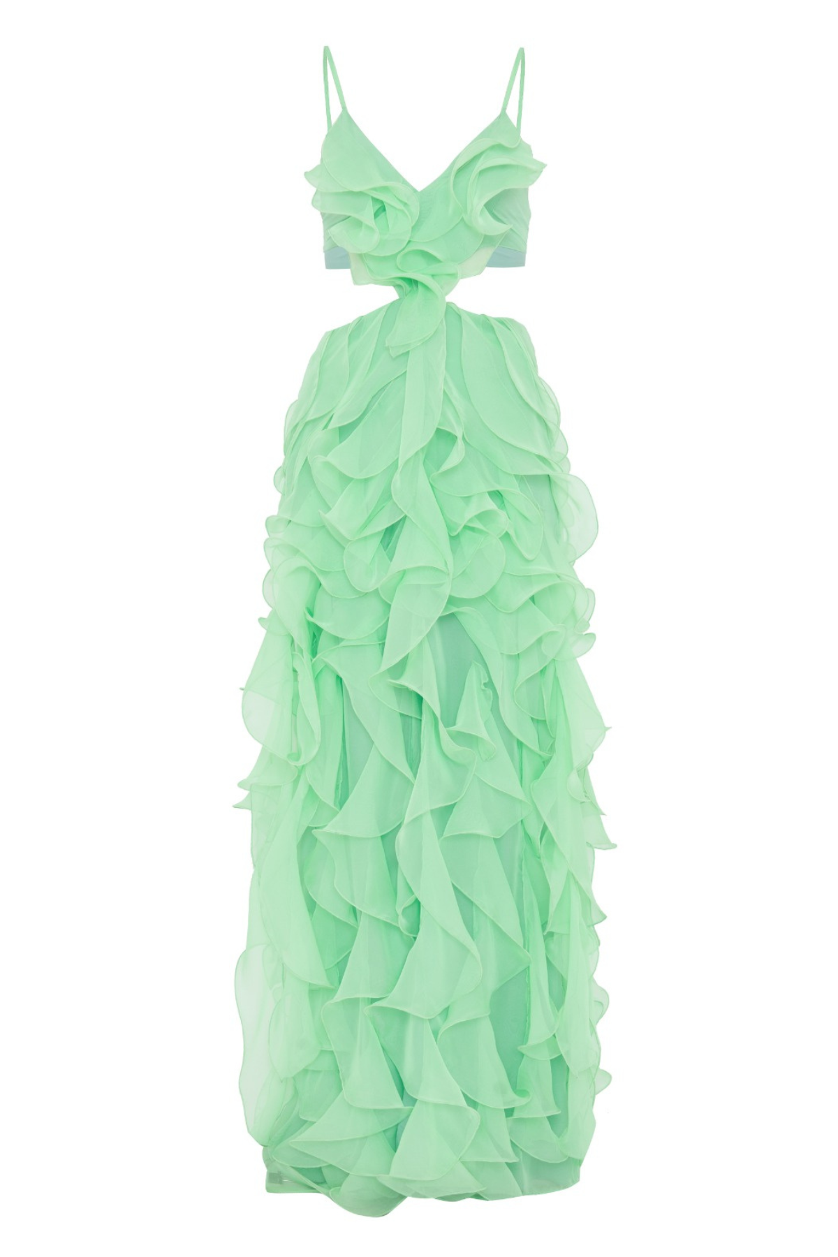 Vestido Longo Babados em Jabô