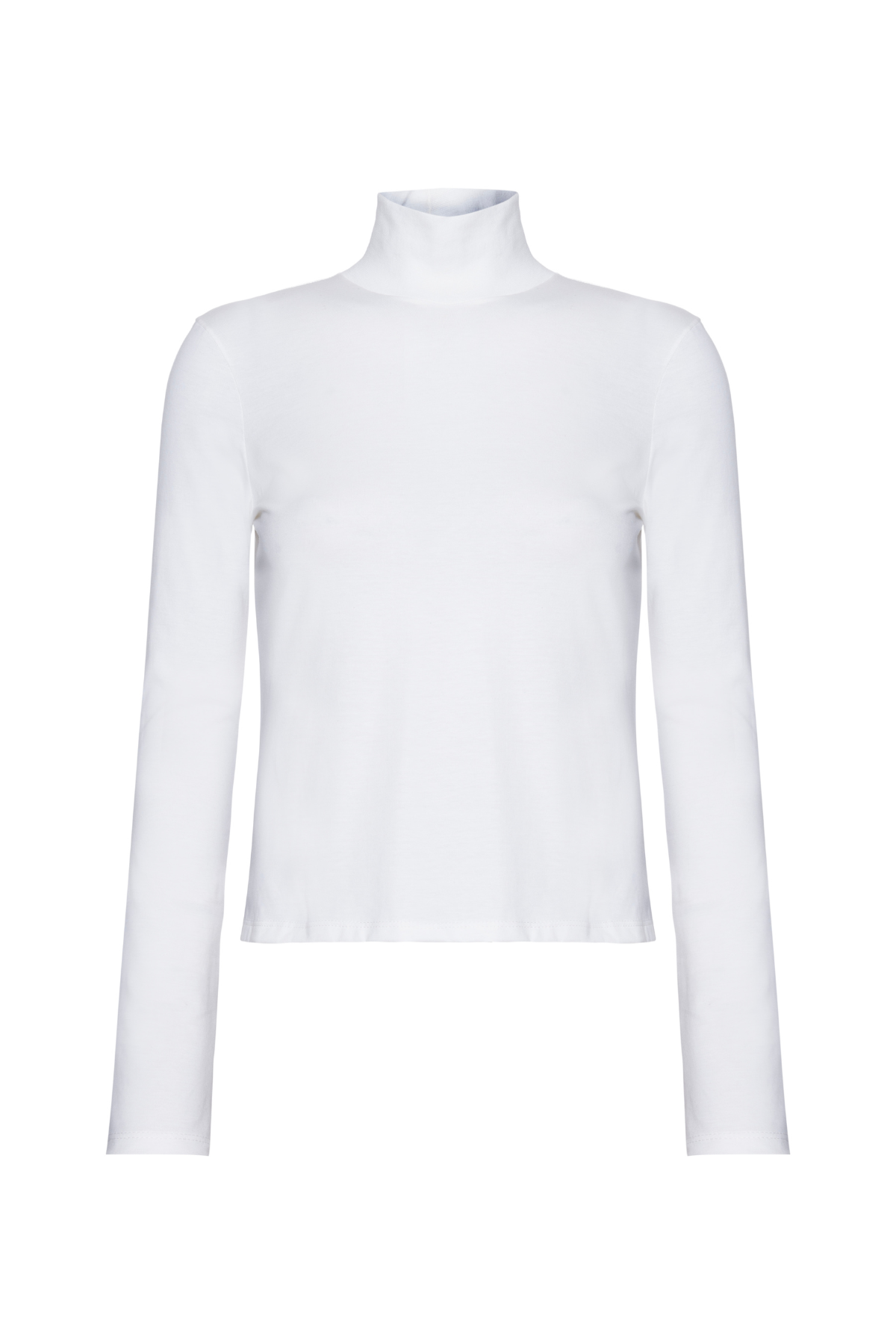 Blusa Malha Pima Gola Alta E Mangas Longas