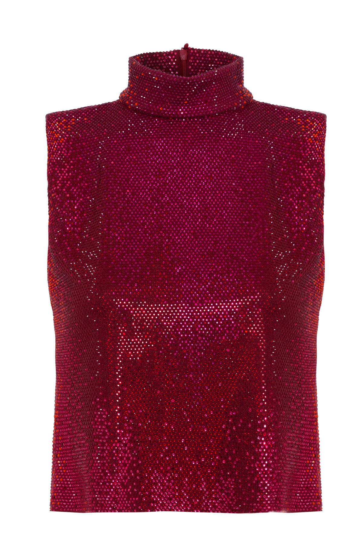 Blusa Em Neoprene Cristais Gola Alta