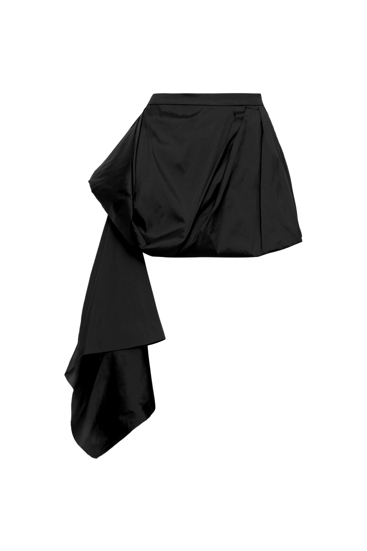 Saia Balonê Assimétrica Em Tafetá