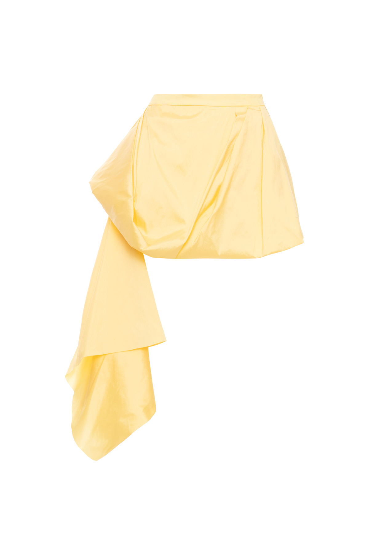 Saia Balonê Assimétrica Em Tafetá