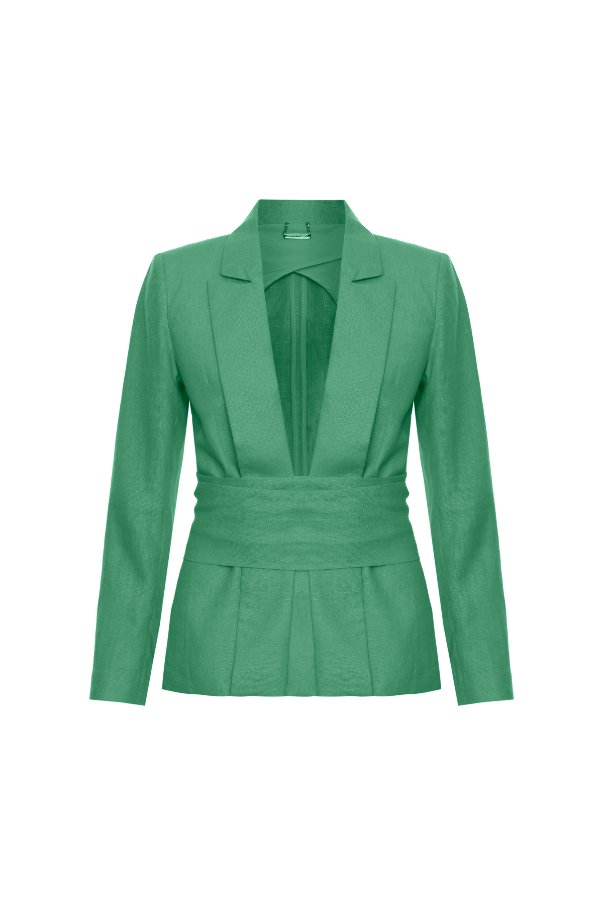 Blazer Linho Kimono Com Amarração