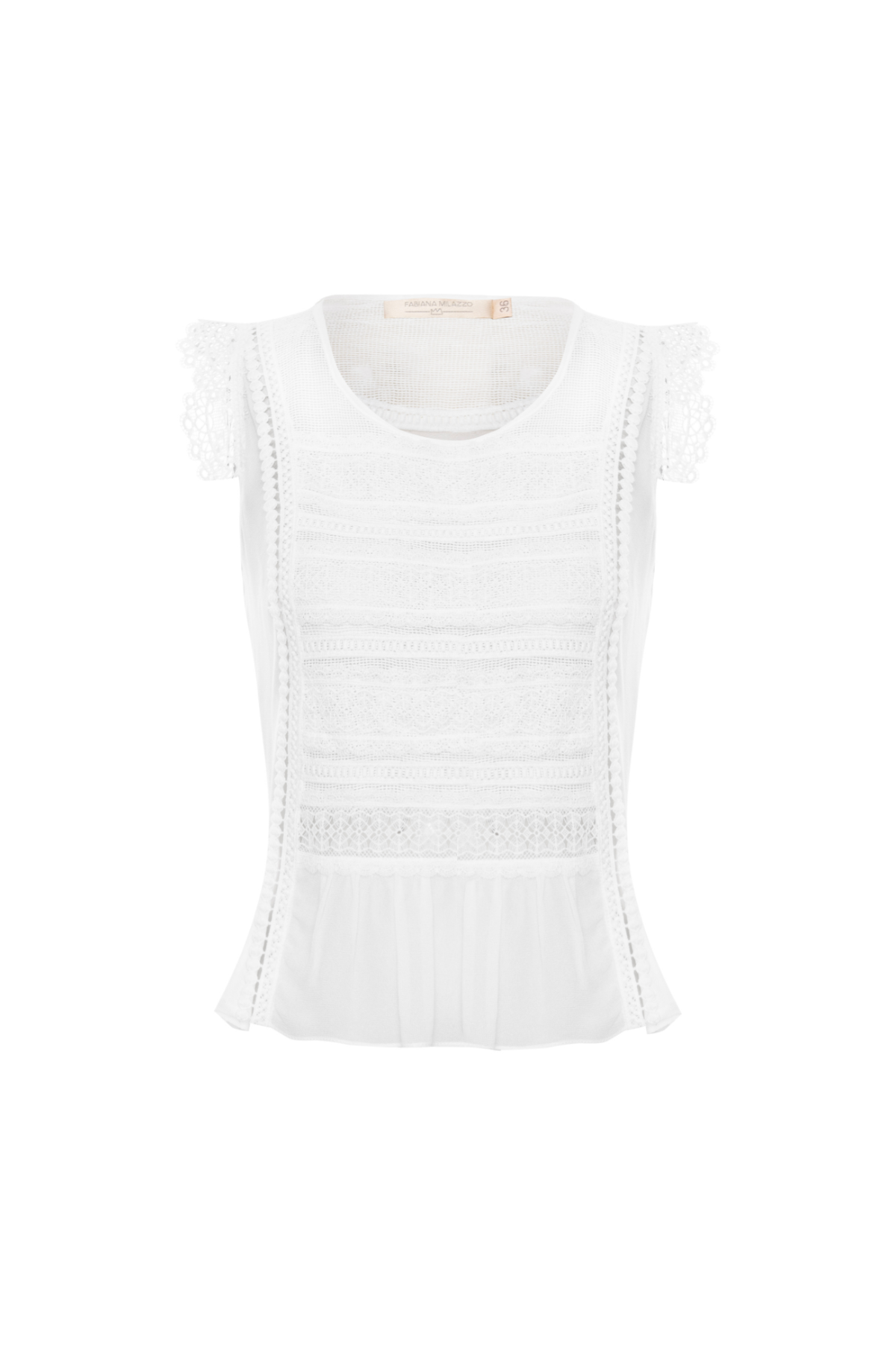 Blusa Georgette Patchwork Rendas