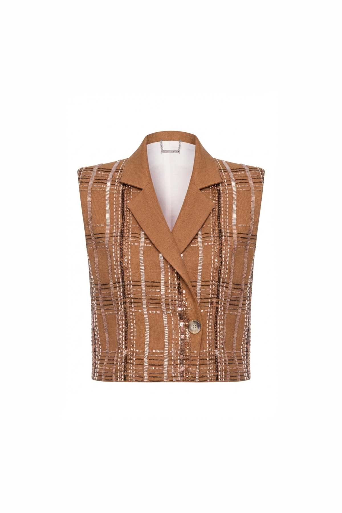 Colete Linho Bordado