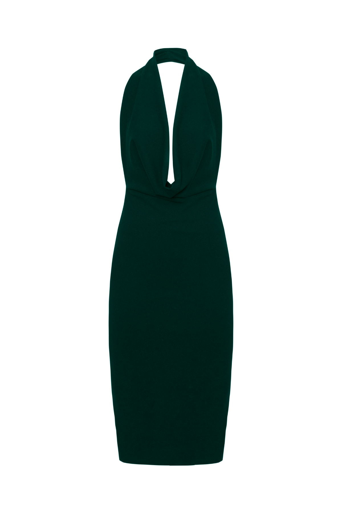 Vestido Midi Decotado Frente Única