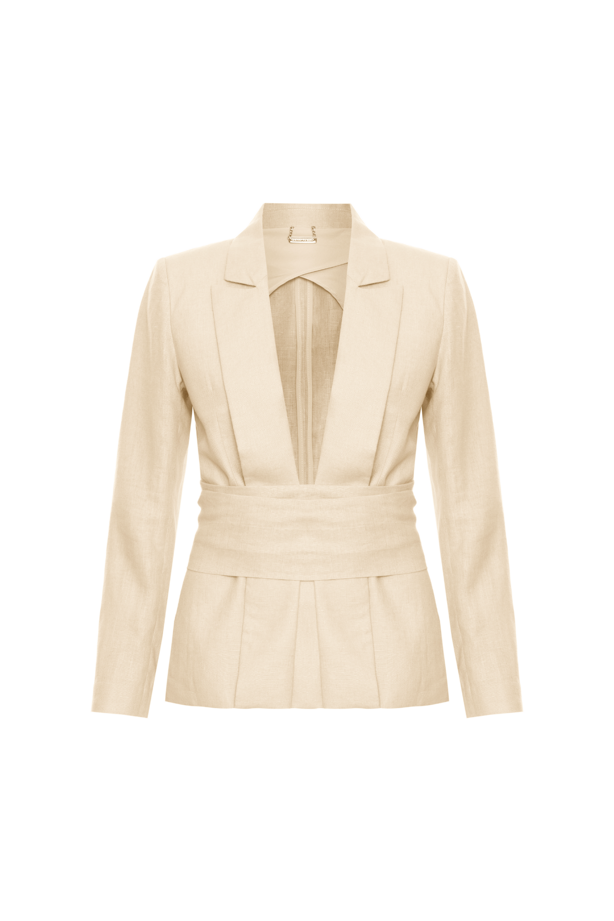 Blazer Linho Kimono Com Amarração