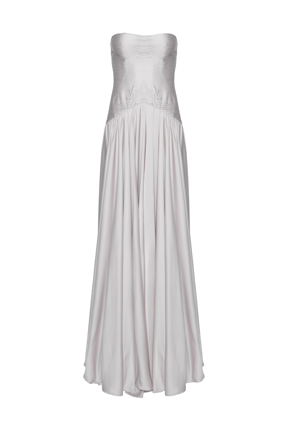 Vestido Longo Drapeado em Cetim Lanvin