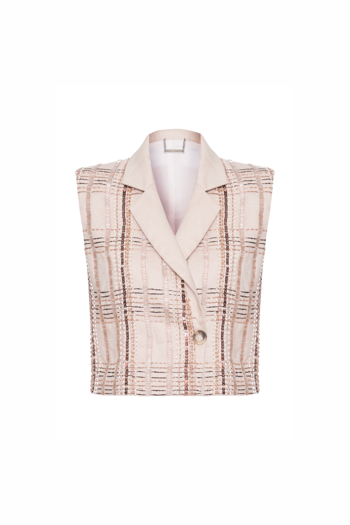 Colete Linho Bordado