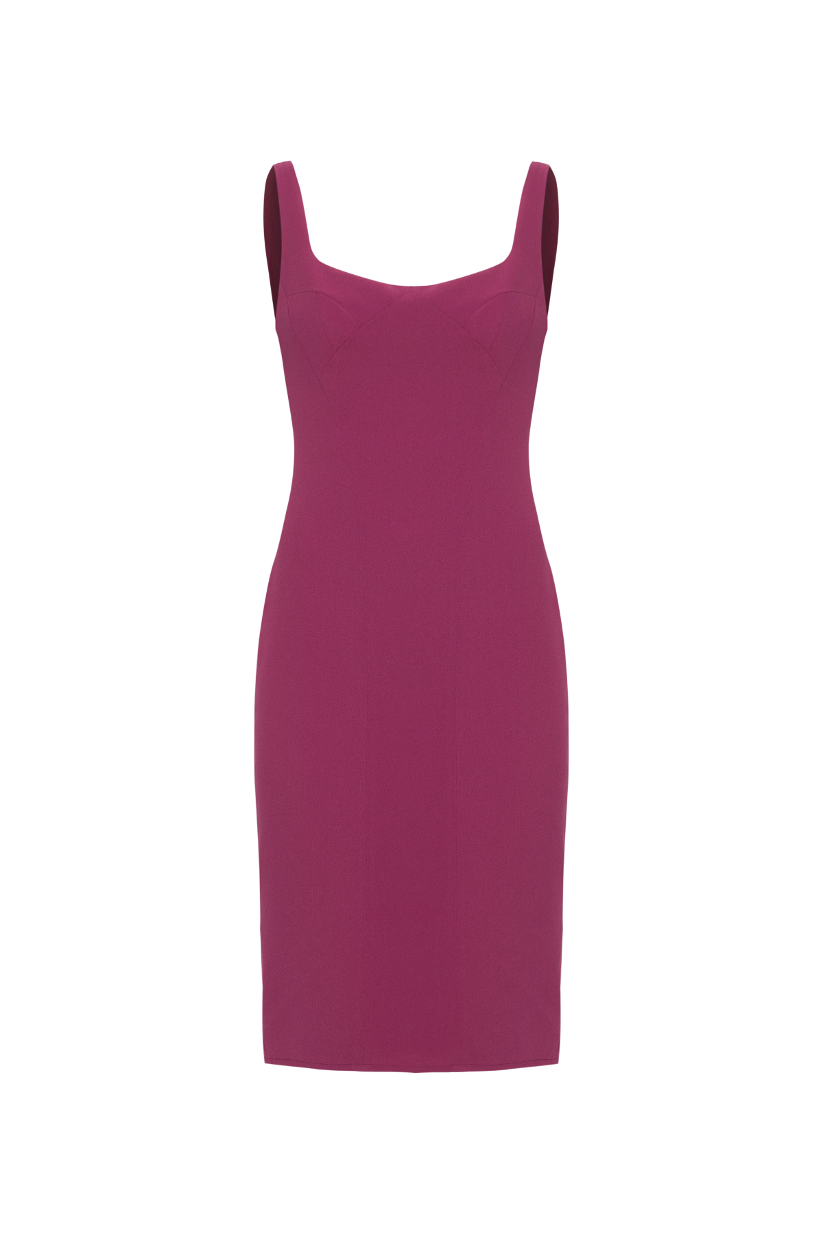 Vestido Midi de Crepe com Recortes