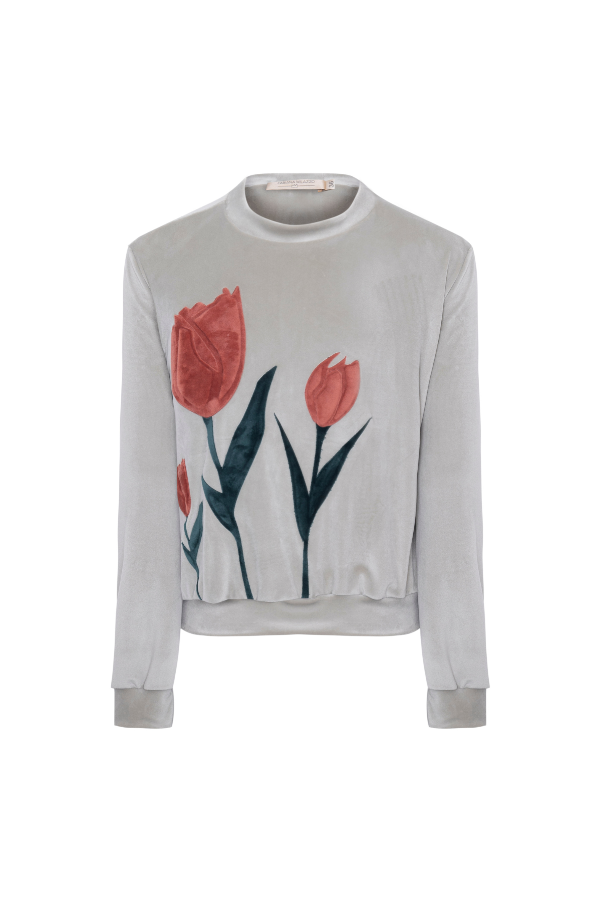 Moletom Veludo Bordado Tulipa