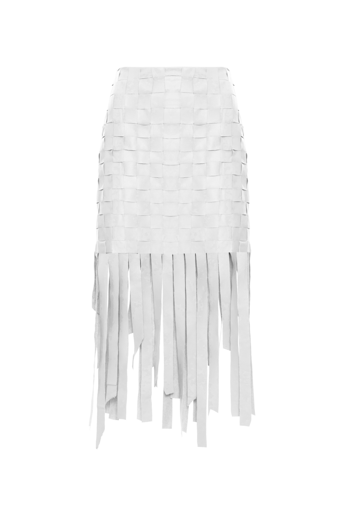 Saia Mídi Tressê Couro