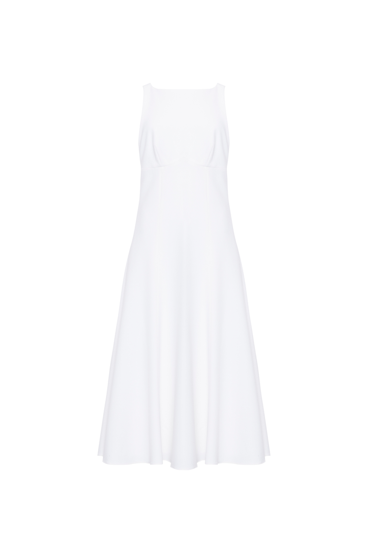 Vestido Midi de Crepe Com Recortes