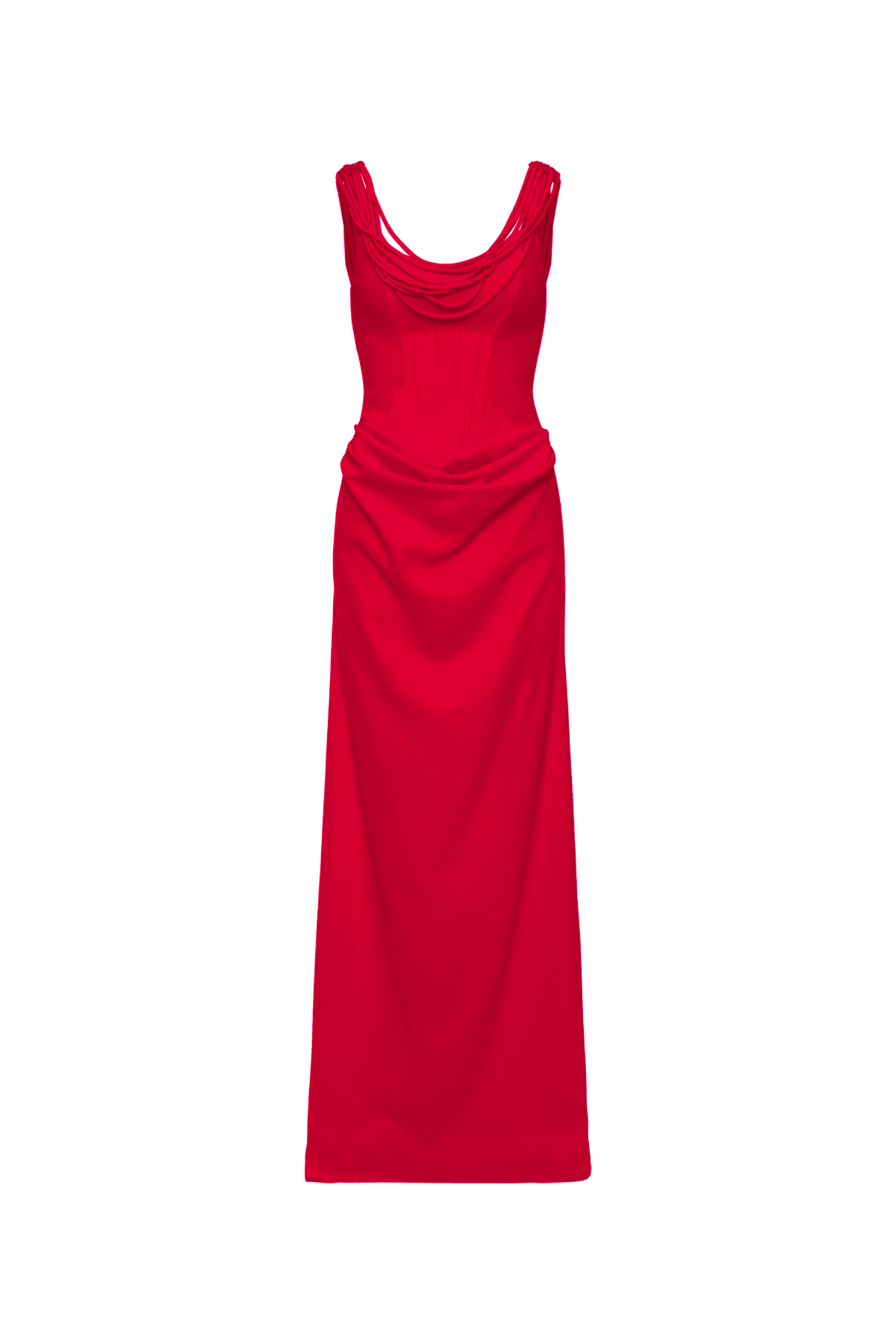 Vestido Longo Crepe Alças E Franjas