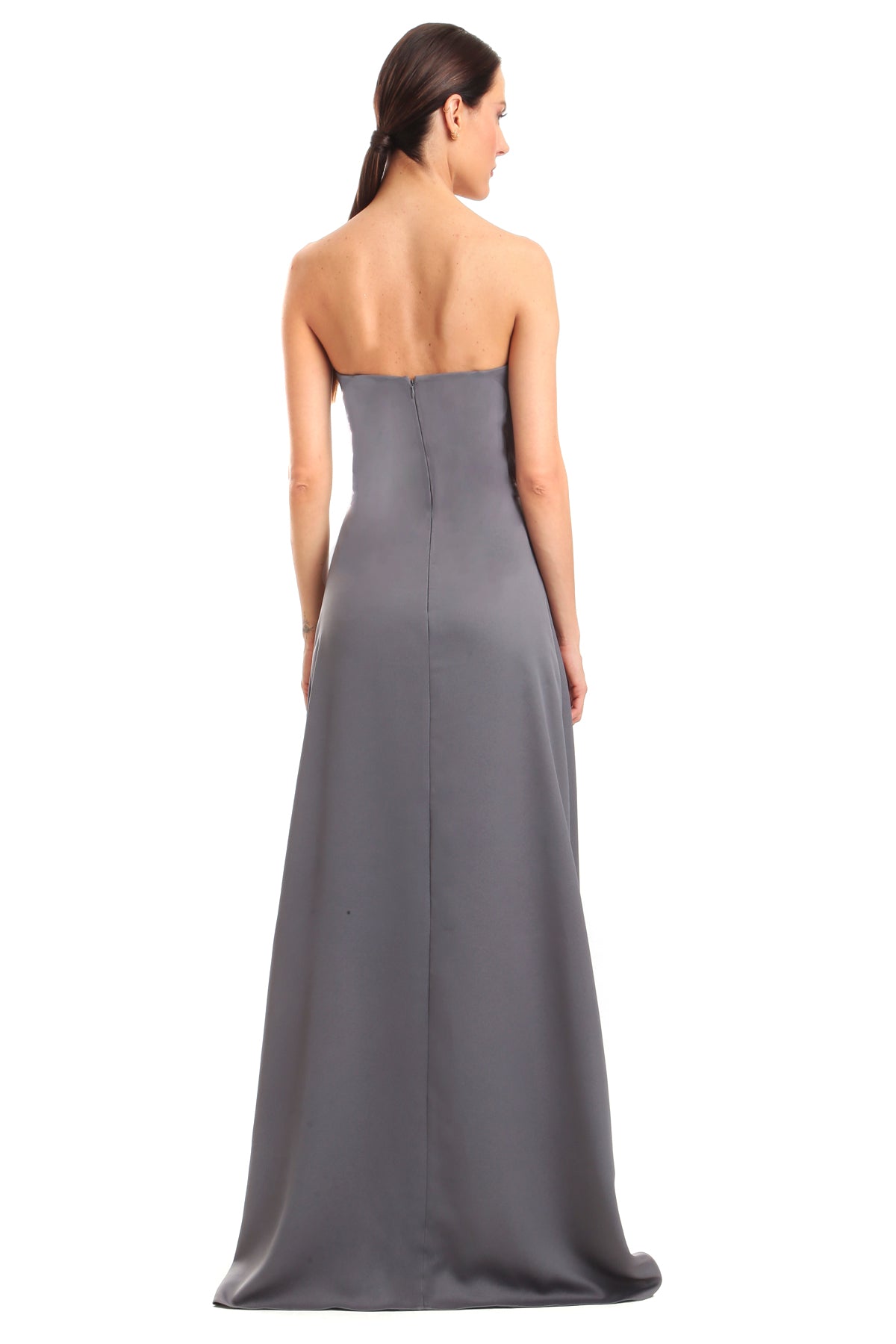 Vestido Longo Sem Alças Decote Em V