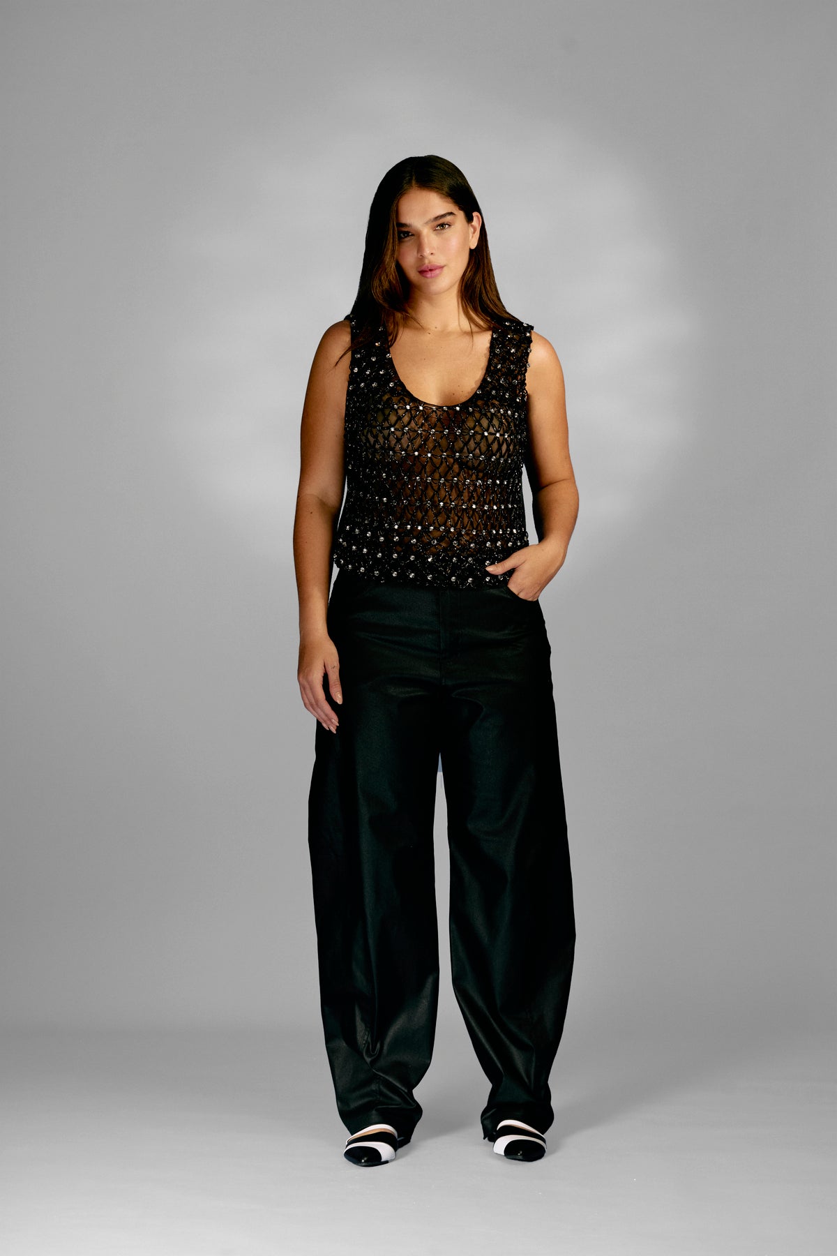 Regata Bordada Vidrilhos E Cristais