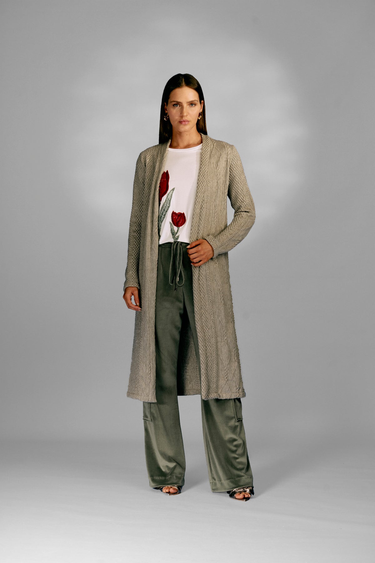 Cardigan de Malha Toque Macio