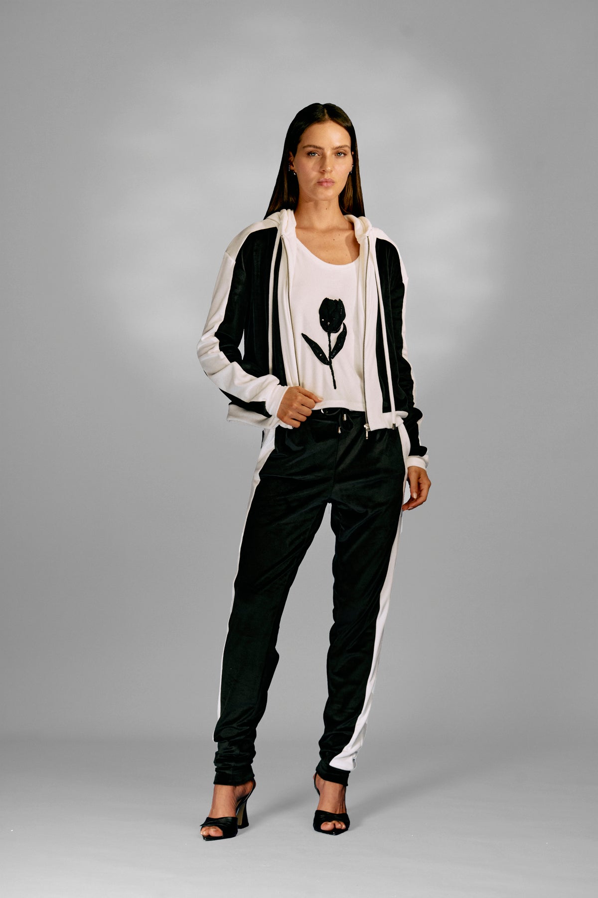 Calça Jogger Bicolor Veludo