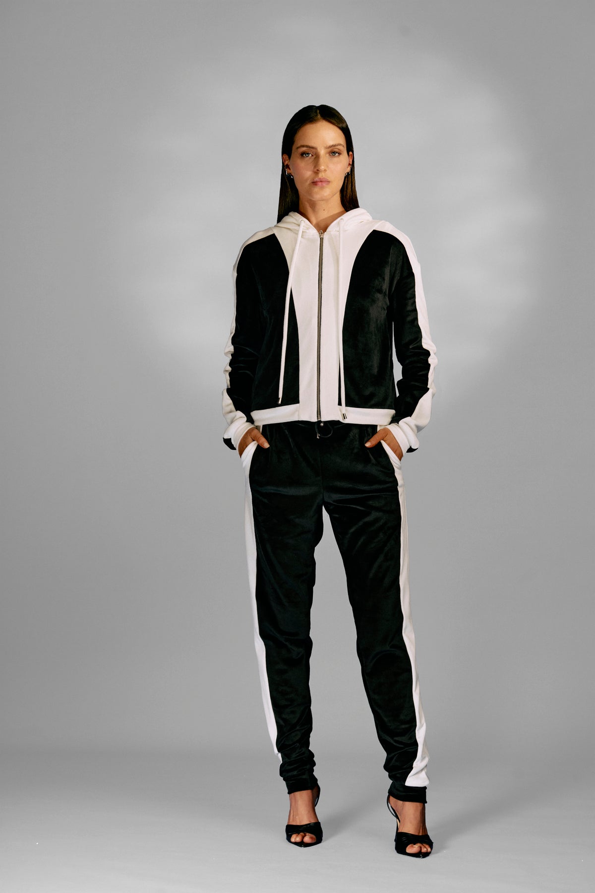 Jaqueta Bicolor Veludo