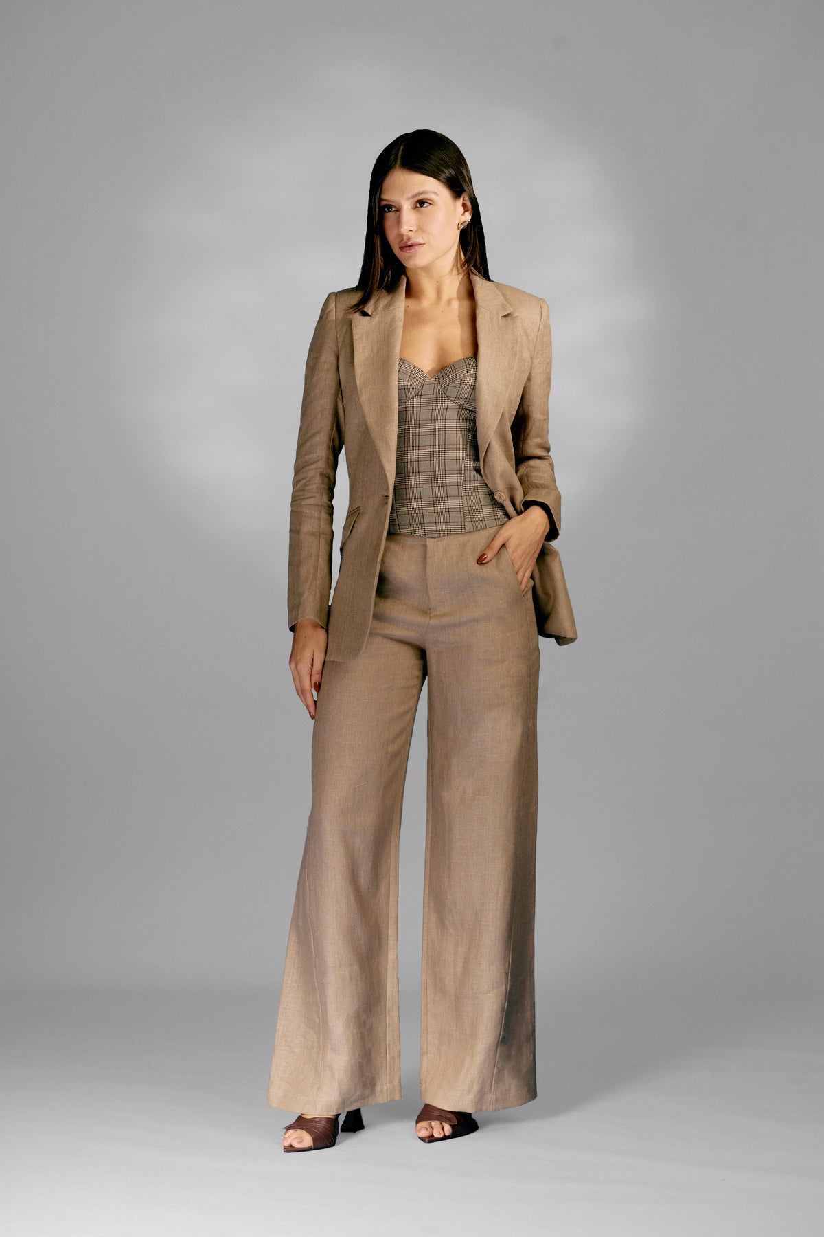 Corset Xadrez Com Alças