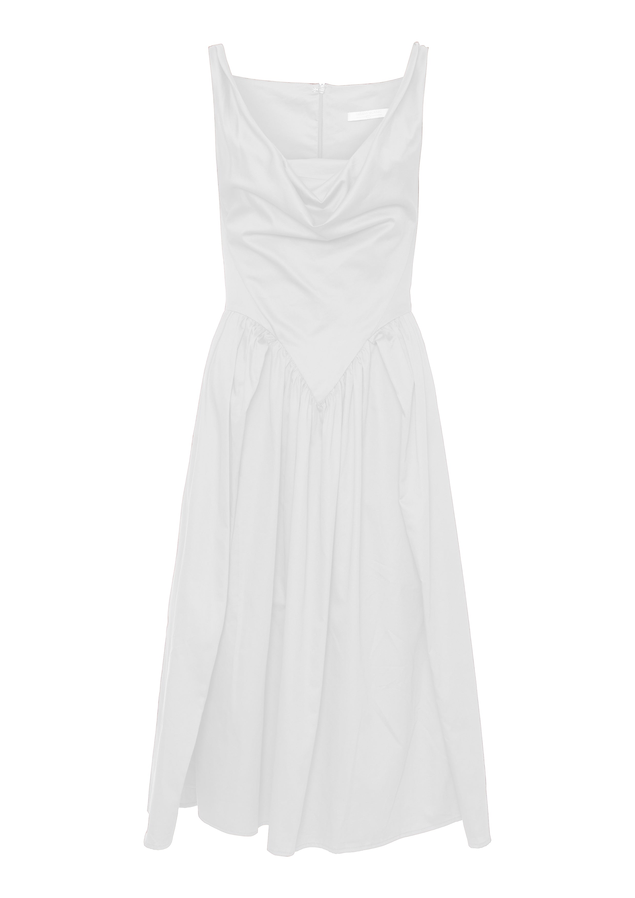 Vestido MÍdi Ombro A Ombro Cotton Acetinado
