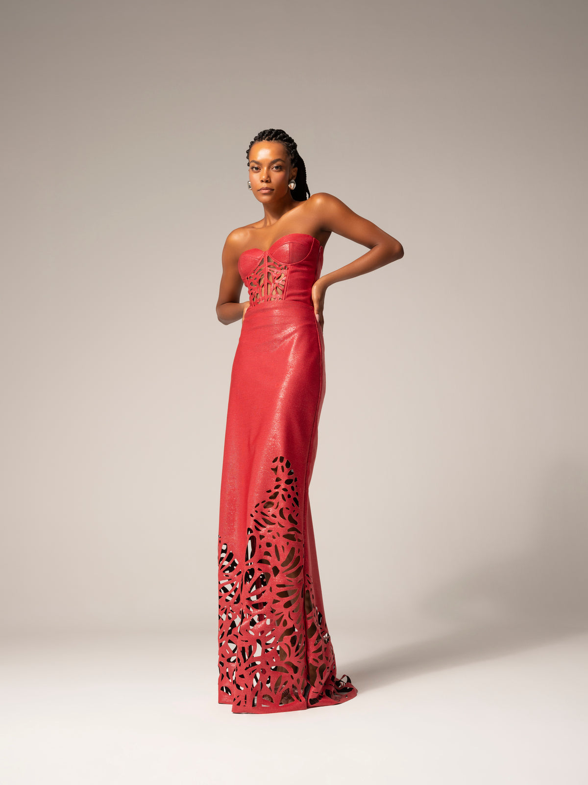 Saia Longa Wave Recortes Vazados De Conchas