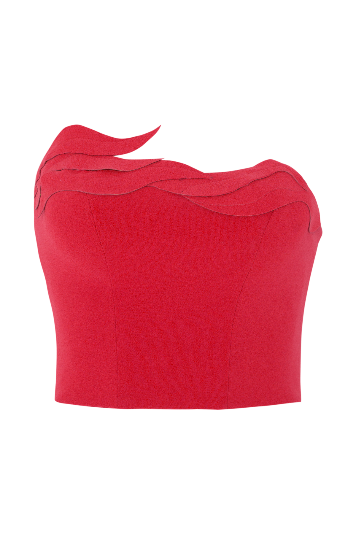 Corselet Assimétrico com Ondas