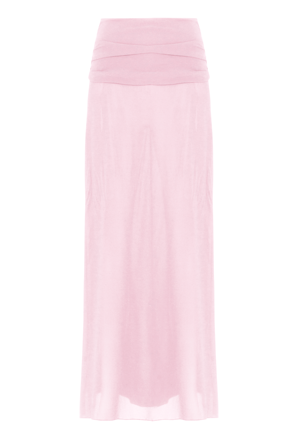 Saia Longa Georgete De Seda Fenda Lateral