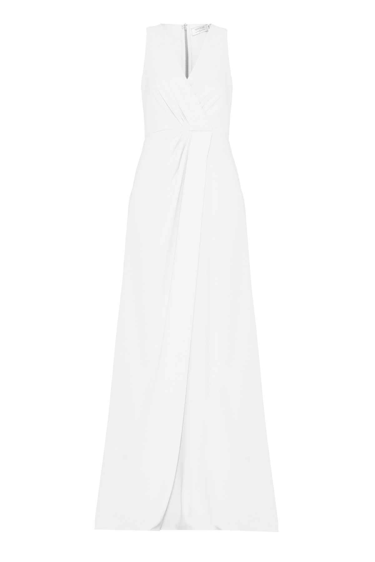 Vestido Longo Crepe Decote Em V