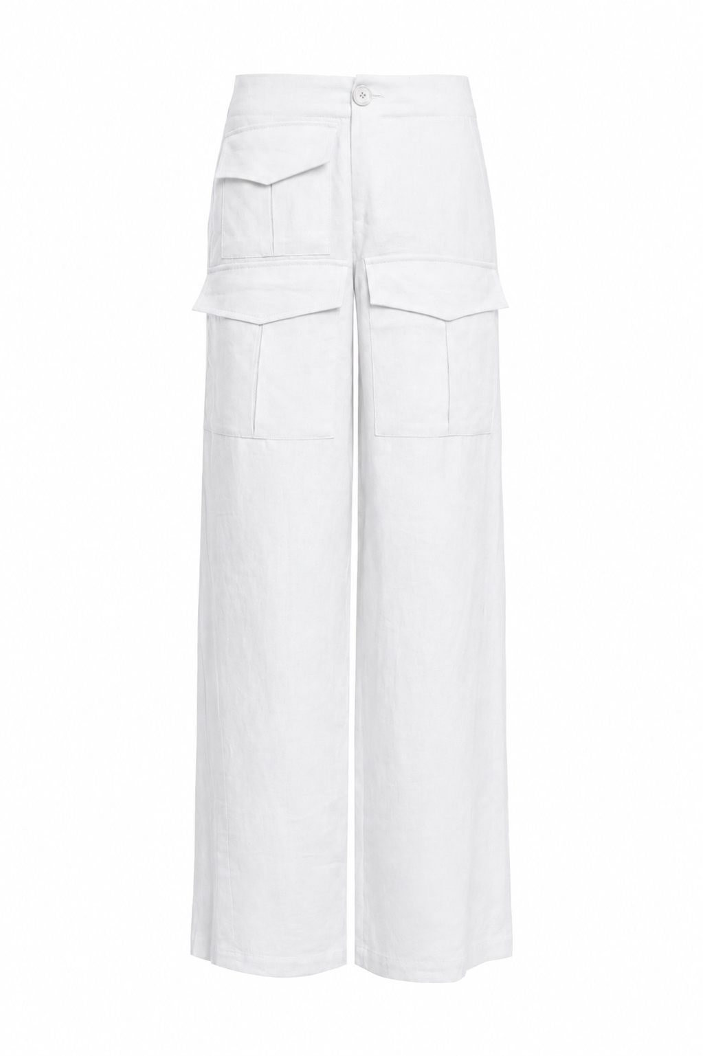 Calça Linho Cargo E Costuras Deslocadas