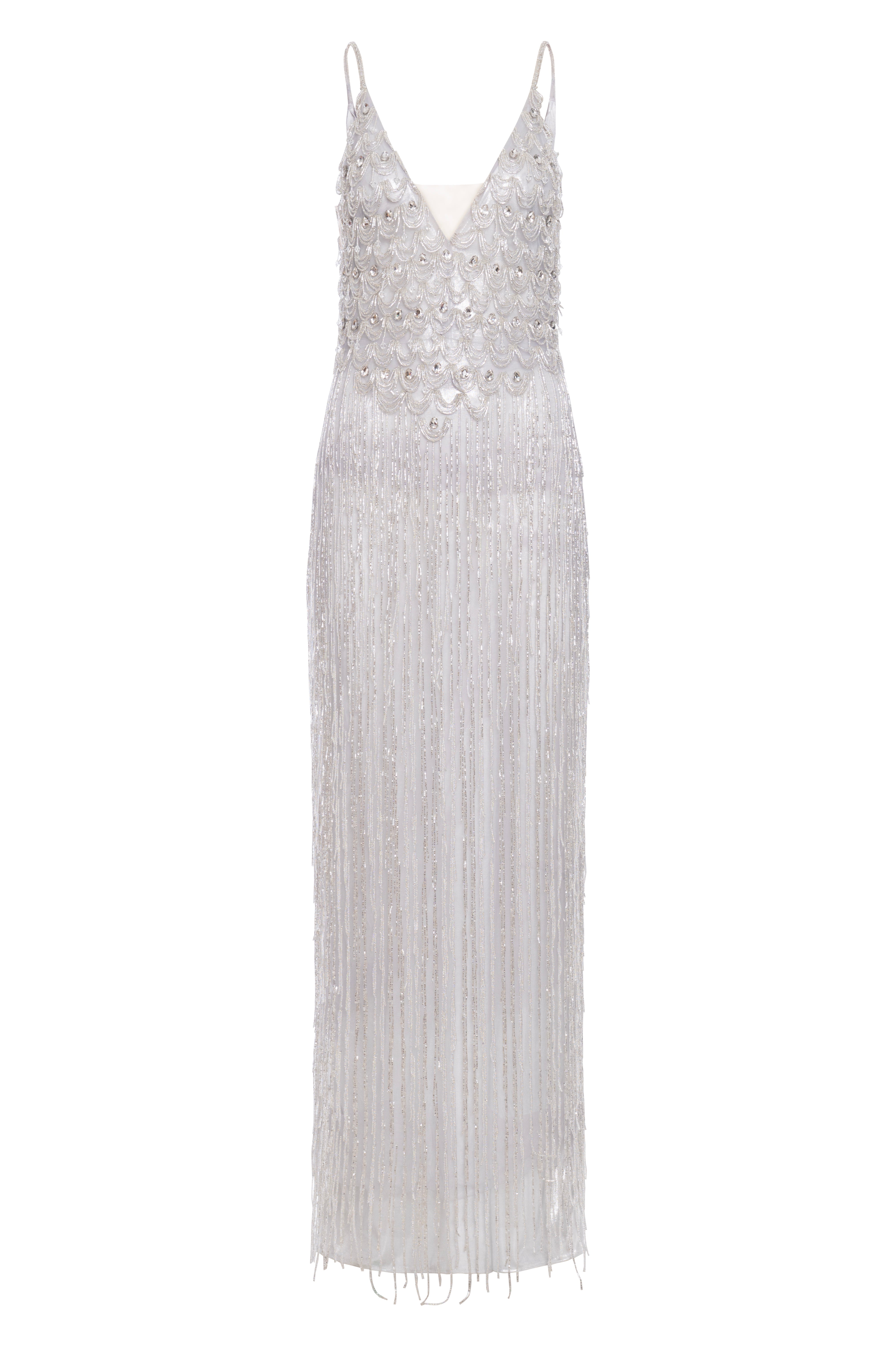 Vestido Longo Bordado Alças Finas PRE ORDER 20 DIAS