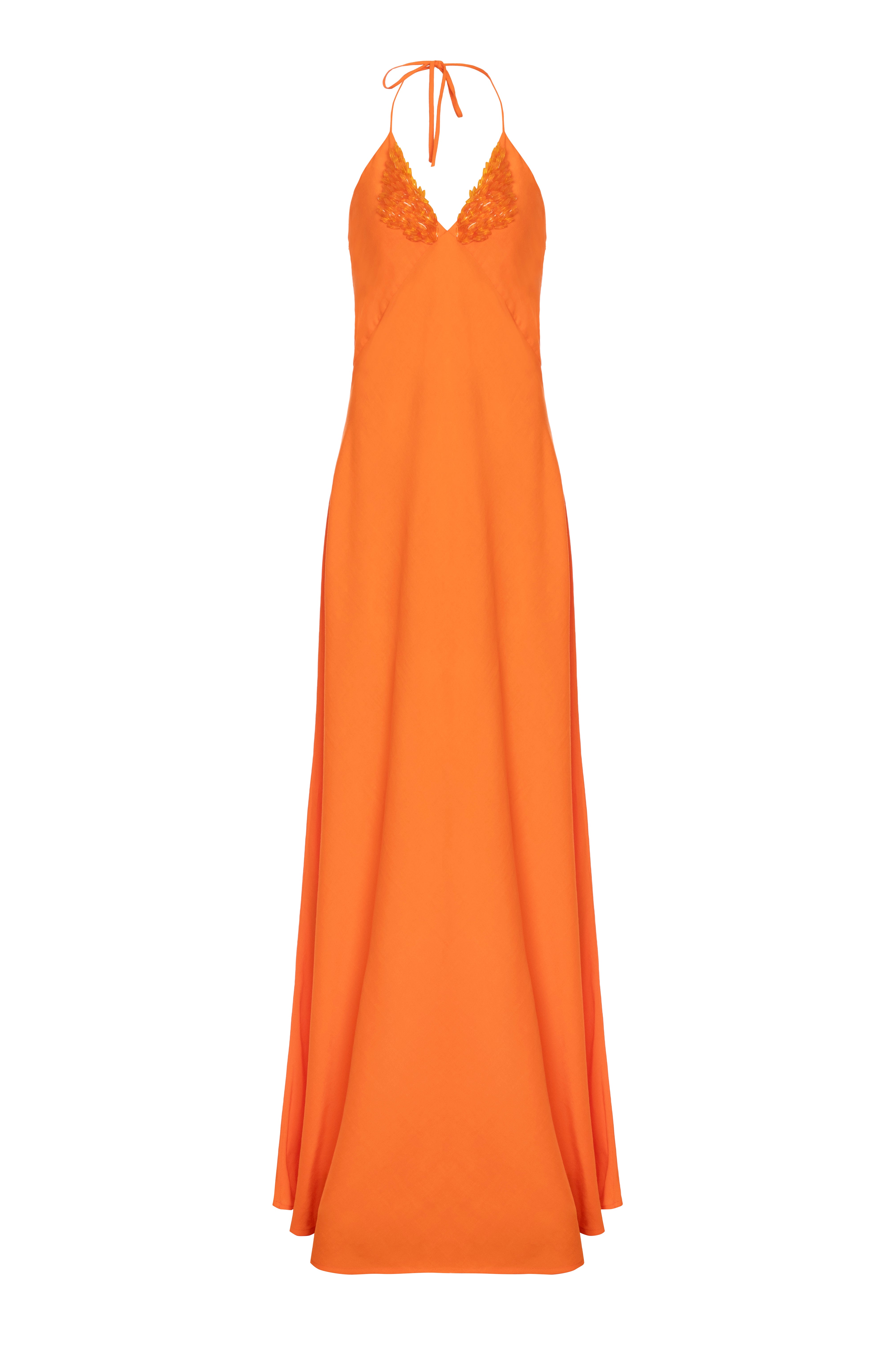 Vestido Longo Fluido Alças Finas
