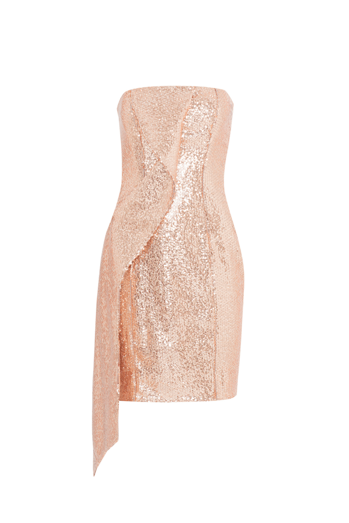 Vestido Curto Paetê Detalhe Onda