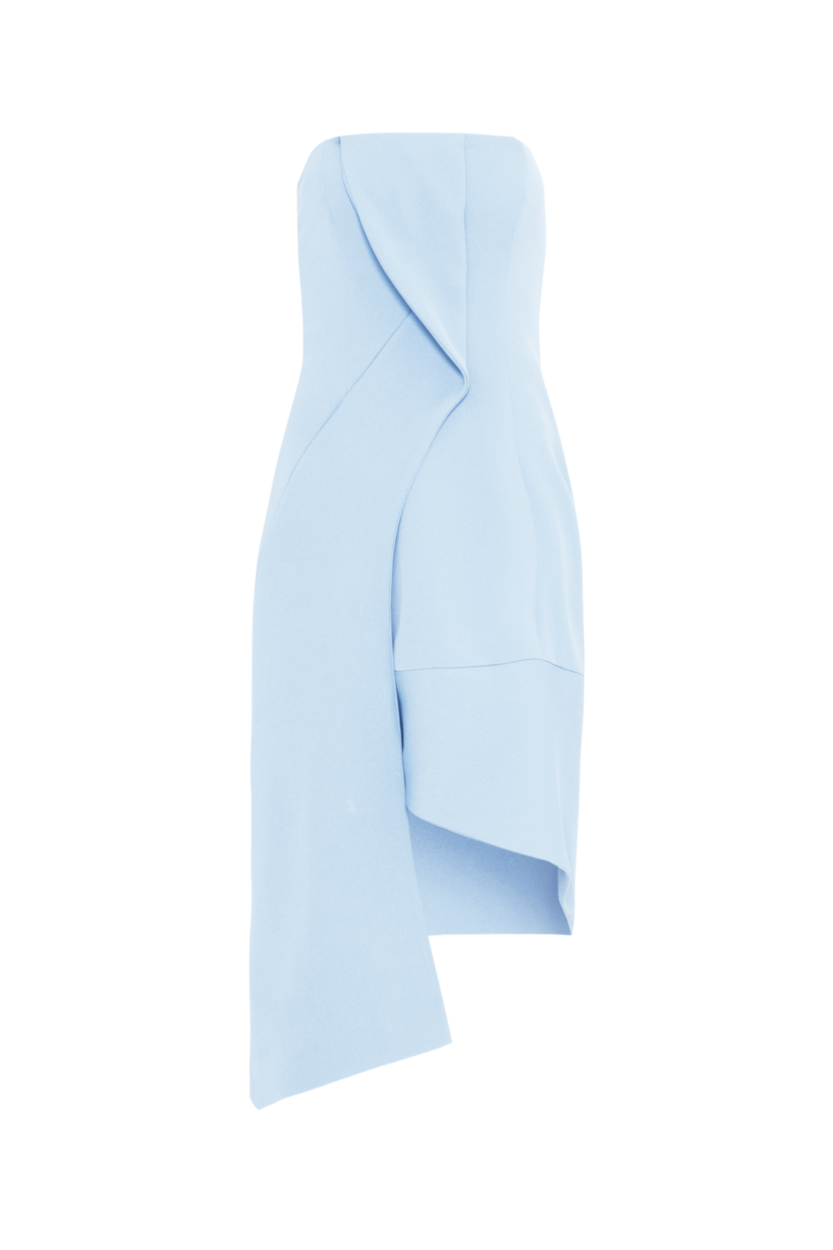 Vestido Crepe Mídi Assimétrico Ondas