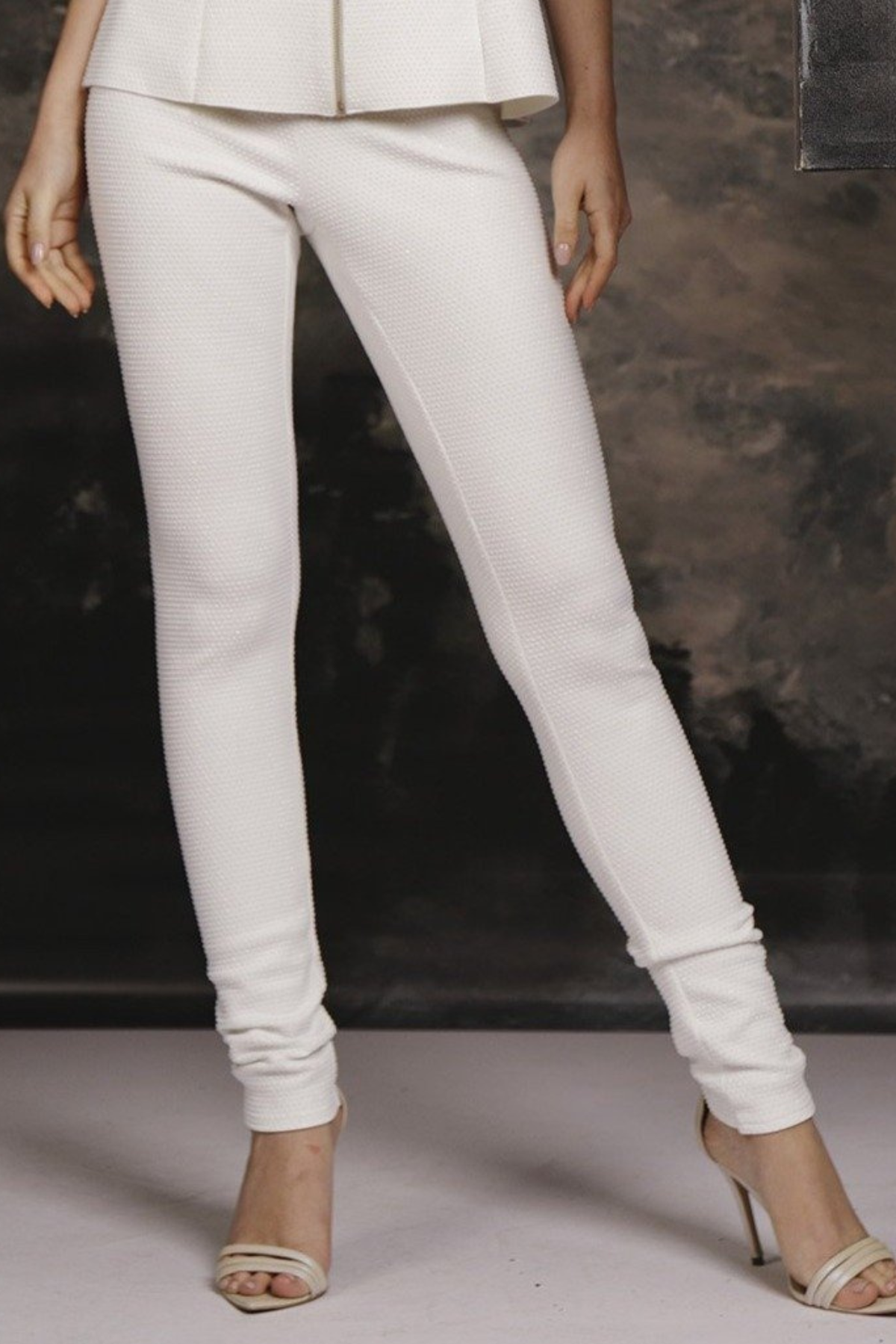 Calça Legging Cristais Off White
