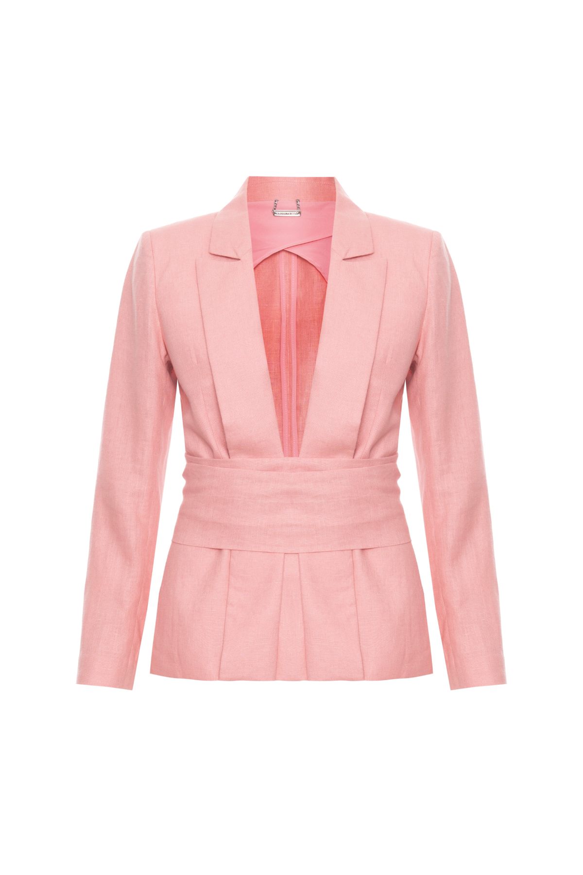 Blazer Linho Kimono Com Amarração