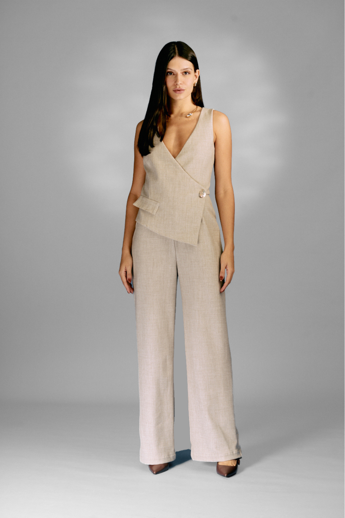 Macacão Transpassado Decote Em V