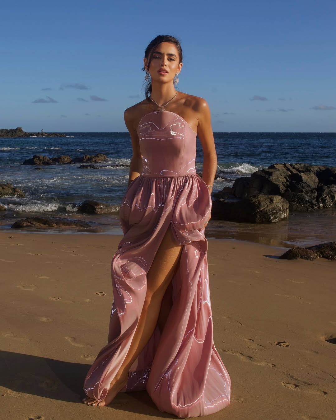 Vestido Longo Balone Com Fenda