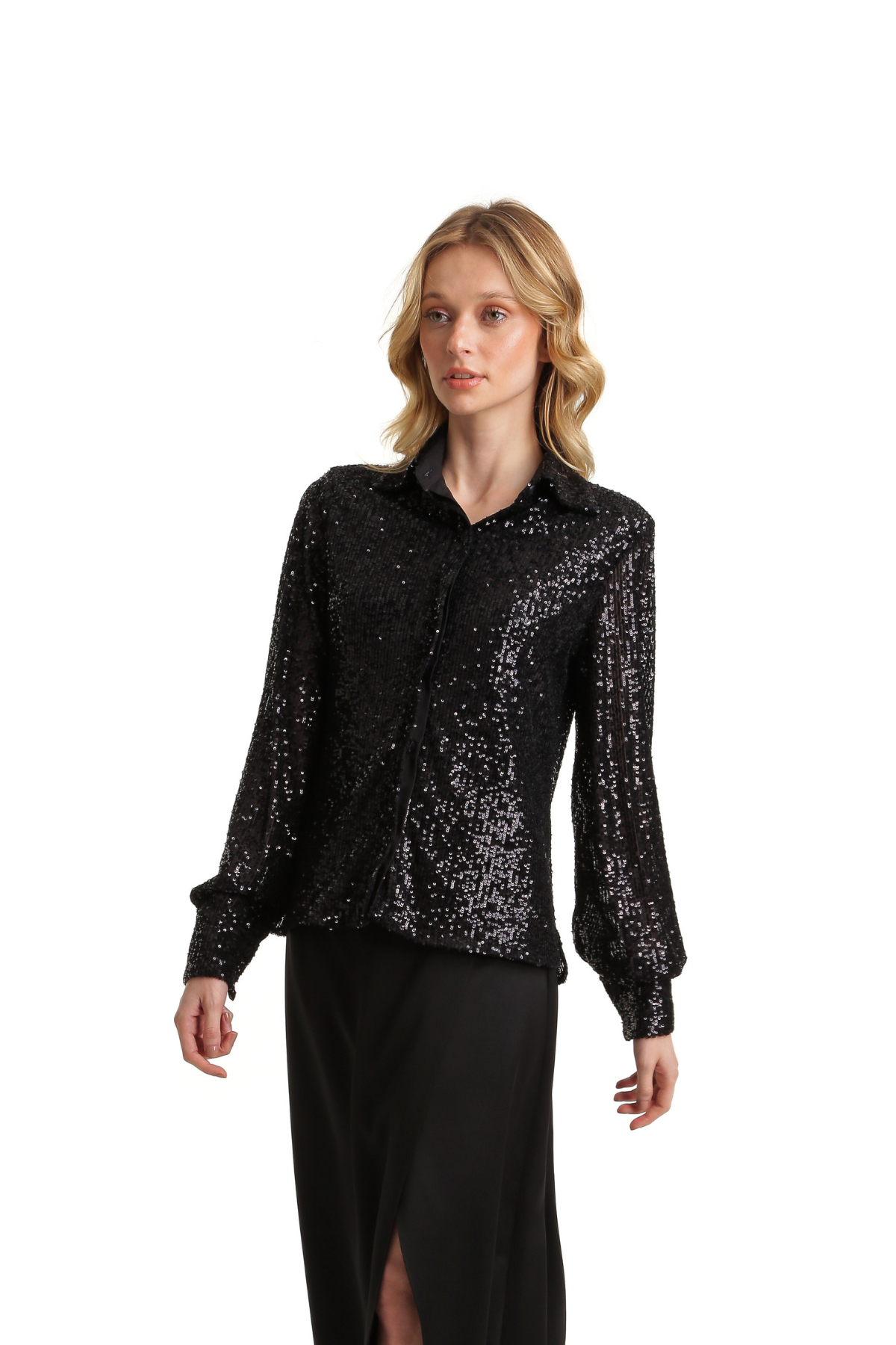 Camisa Clássica em Paetê